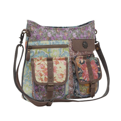 Myra Le Fleur Bel Cowgirl Shoulder Bag - Multi - Floral Print Crossbody with Leather Straps for Everyday Western Flair - Creative Freedom Collective