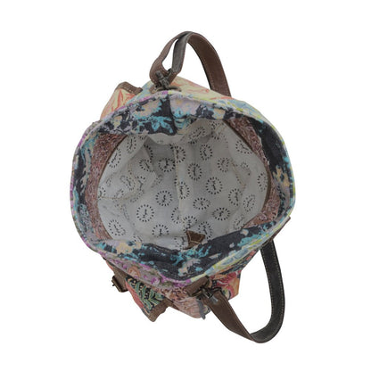 Myra Le Fleur Bel Cowgirl Shoulder Bag - Multi - Floral Print Crossbody with Leather Straps for Everyday Western Flair - Creative Freedom Collective