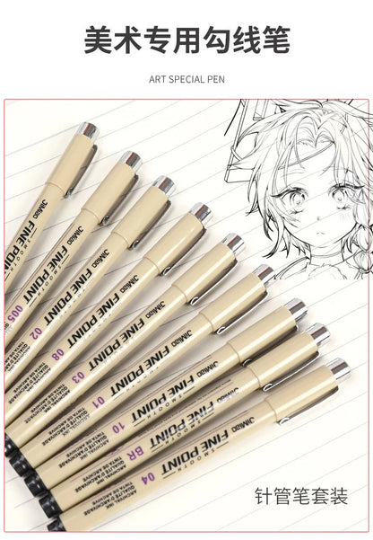 Line Drawing Pen Art Pigment Ink Drawing Waterproof Art Architecture School Supplies Paint Brushes Pinceles Painting Supplies Creative Freedom Collective