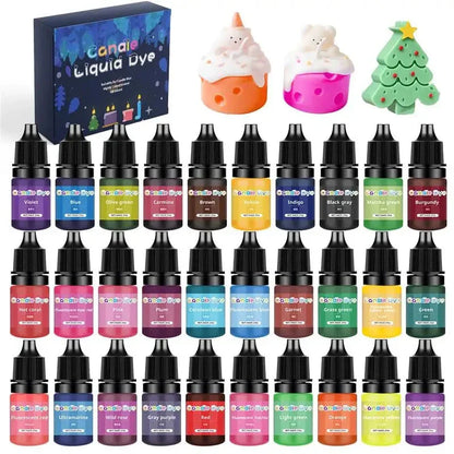 Candle Dyes Kit – Liquid Colorant Pigment Set for DIY Candle & Soap Making | Vibrant Wax Dye for Soy, Beeswax & Gel Candles