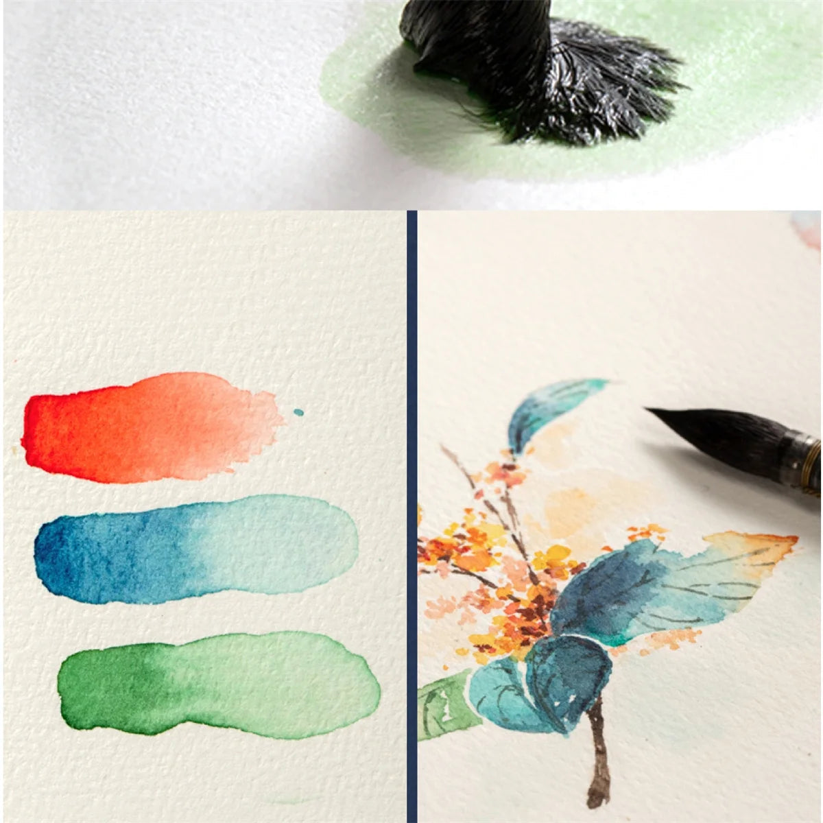 A4 30 Pages Paper Watercolor Book Hand-painted painting Book Fine Lines Water-Solube Color Art Supplies Creative Freedom Collective
