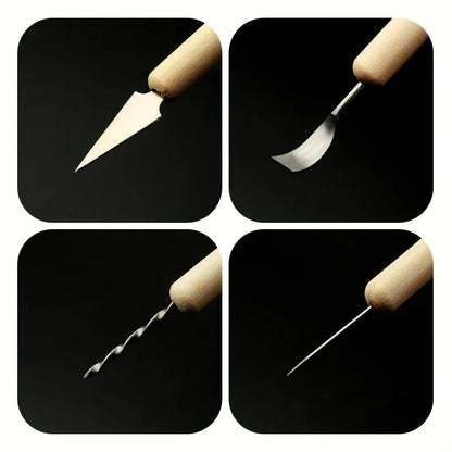 Art Supplies 11 PCS Sculpting Tools DIY Wooden Handles Ceramic Tools Beginners Arts and Crafts Wood and Steel Home School Use Creative Freedom Collective