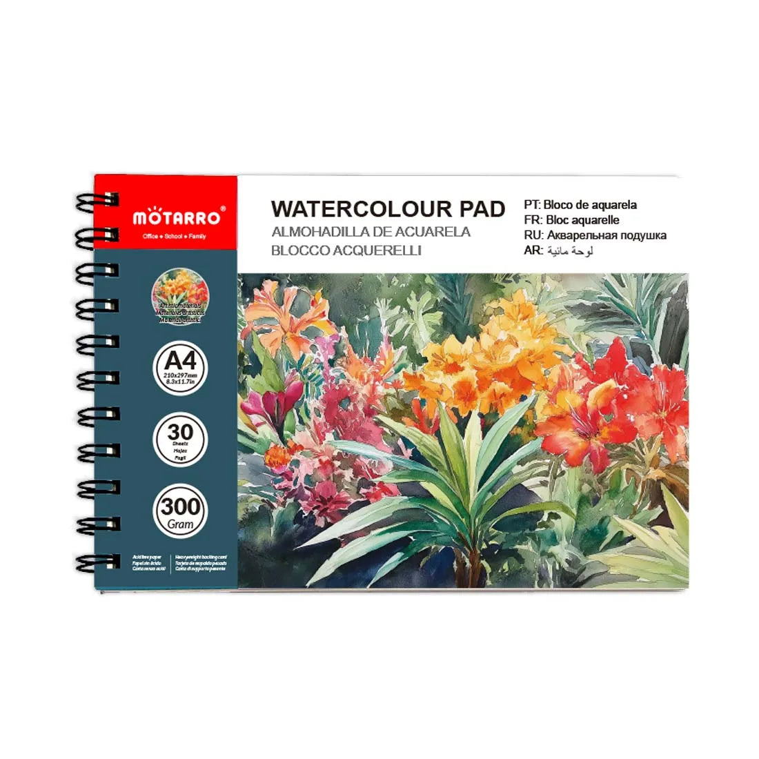 A4 30 Pages Paper Watercolor Book Hand-painted painting Book Fine Lines Water-Solube Color Art Supplies Creative Freedom Collective