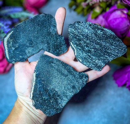 Specular Hematite Slabs, Specularite Shimmers and Sparkles!