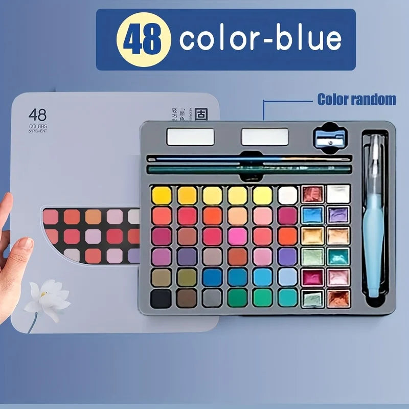 Color Pure Color Watercolor Painting Set Portable Painting Beginner Painting,Art Supplies,School Supplies Creative Freedom Collective