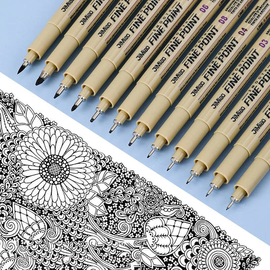 Line Drawing Pen Art Pigment Ink Drawing Waterproof Art Architecture School Supplies Paint Brushes Pinceles Painting Supplies Creative Freedom Collective