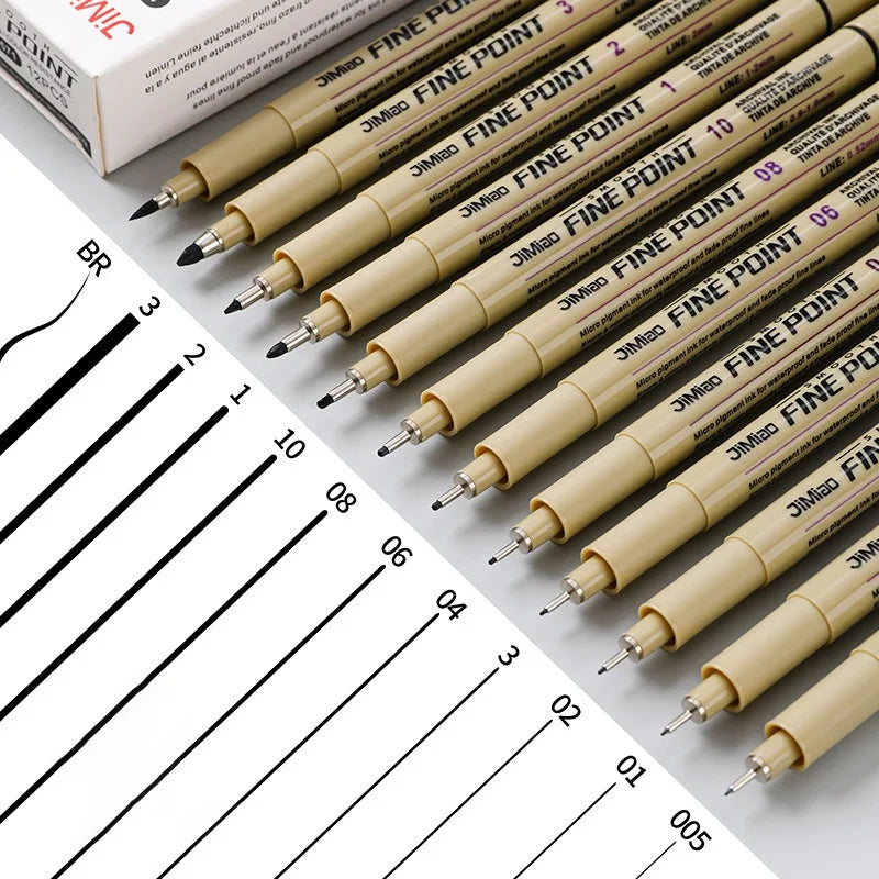 Line Drawing Pen Art Pigment Ink Drawing Waterproof Art Architecture School Supplies Paint Brushes Pinceles Painting Supplies Creative Freedom Collective