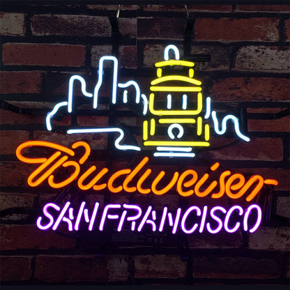 San Francisco City Syline Budweiser Neon Signs Neon Signs Land