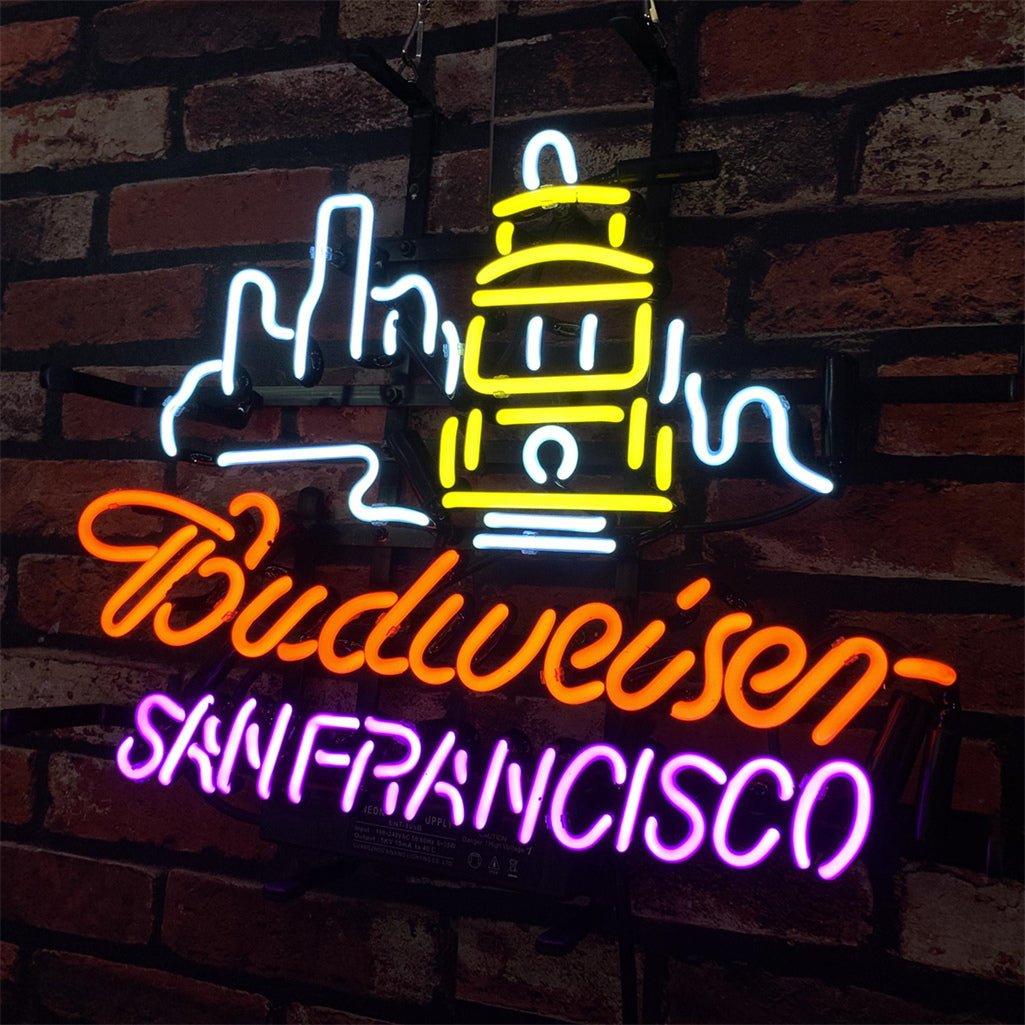 San Francisco City Syline Budweiser Neon Signs Neon Signs Land
