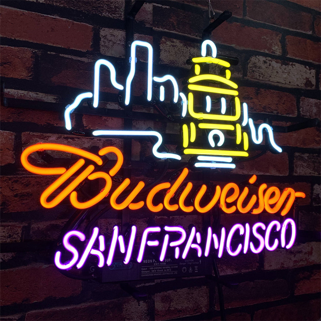 San Francisco City Syline Budweiser Neon Signs Neon Signs Land