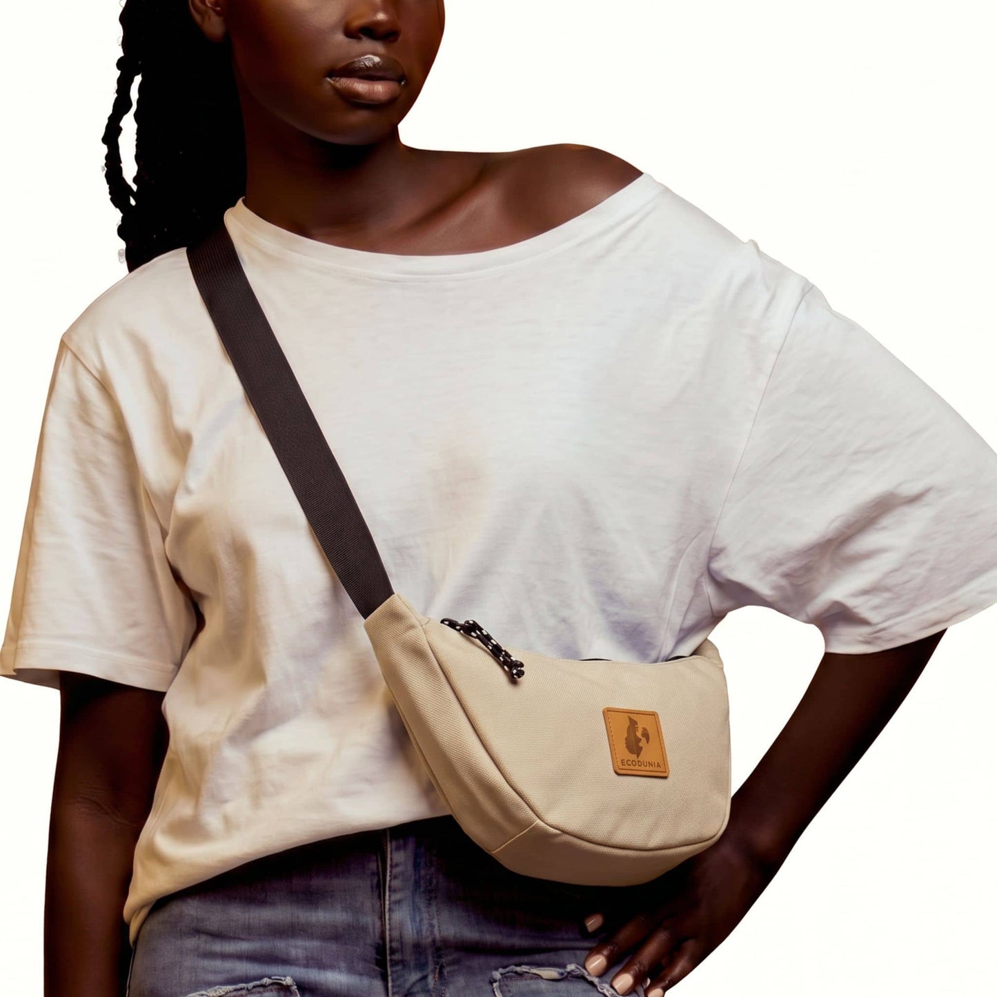 Round Mini Shoulder Bags for Women - Canvas Bag