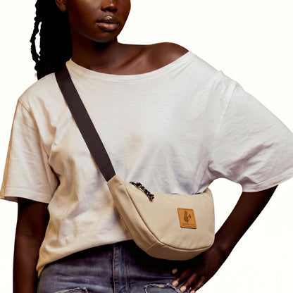 Round Mini Shoulder Bags for Women - Canvas Bag