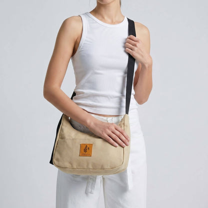 Crossbody Crescent Bag - Canvas Shoulder Bag for Women