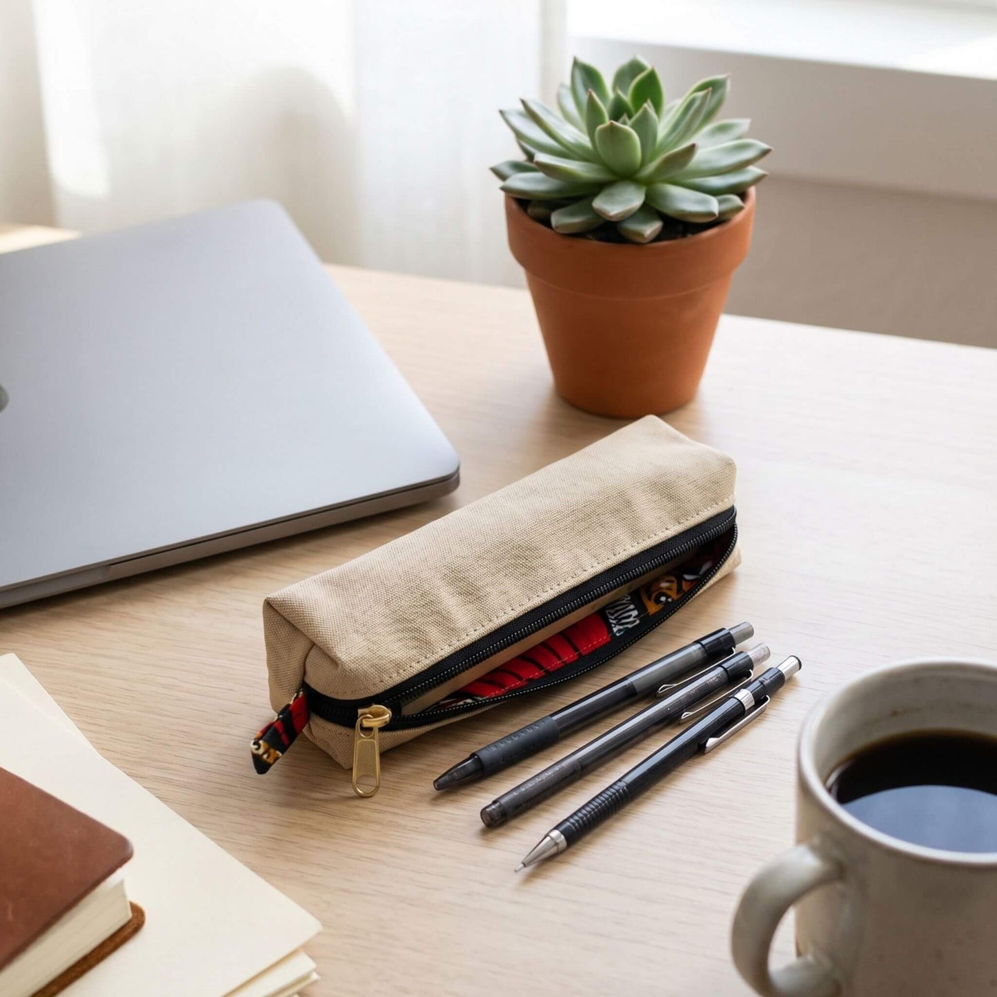 Pencil Pouch Zipper Bag – Fair Trade Cotton Canvas Pencil Case