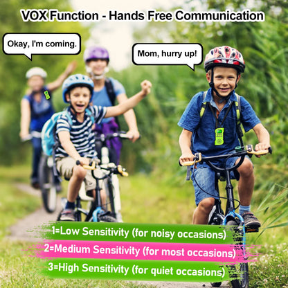 Rechargeable Walkie Talkies 4 Pack Long Range Kids Radios USB C Camping
