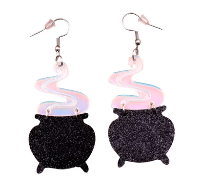 Witches Brew Halloween Earrings by Lipstick & Chrome Quirks!