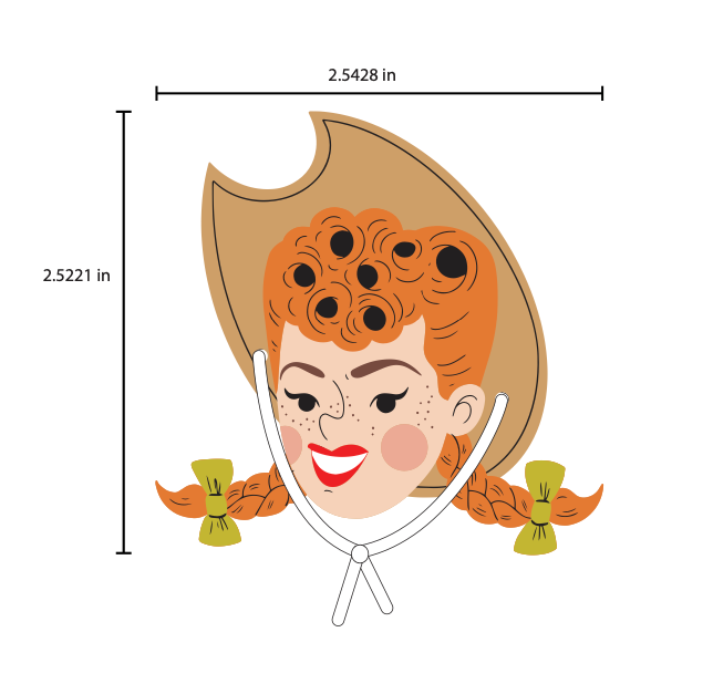 Darla the Cowgirl Brooch by Marla VonDuta x Lipstick & Chrome Quirks!