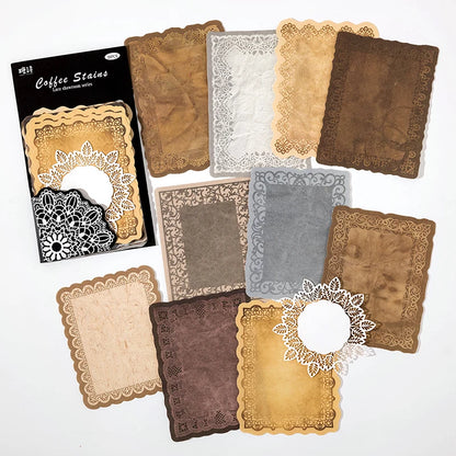 30sheets Lace Material Paper Junk Journal Decor DIY Supplies Scrapbooking Art Collage Aesthetics Stationery Craft Paper