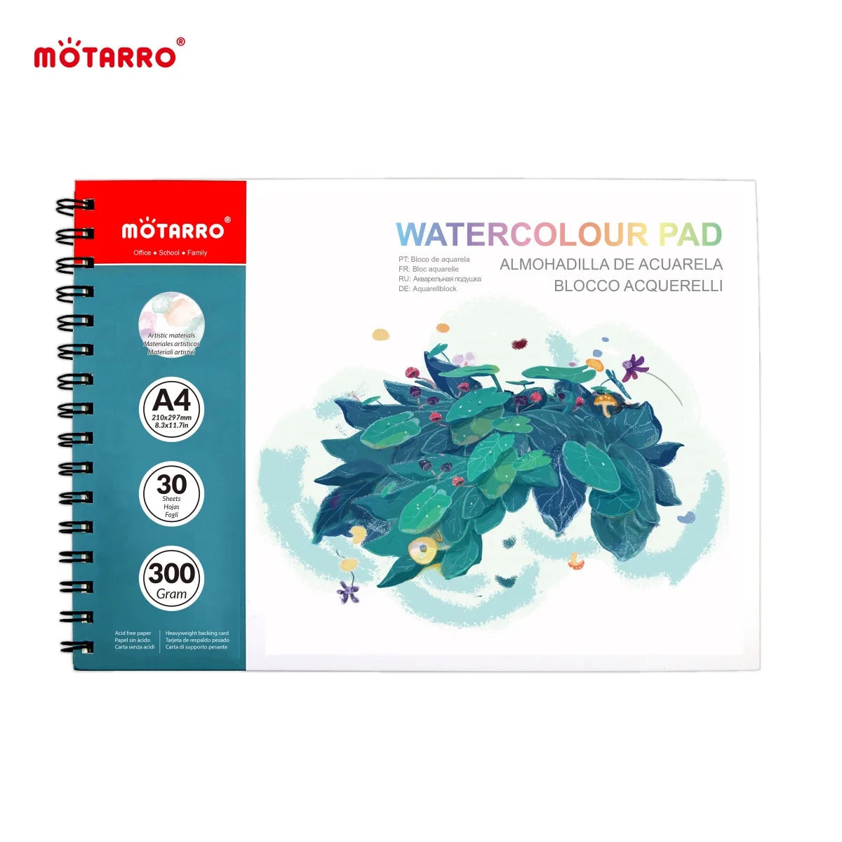 A4 30 Pages Paper Watercolor Book Hand-painted painting Book Fine Lines Water-Solube Color Art Supplies Creative Freedom Collective