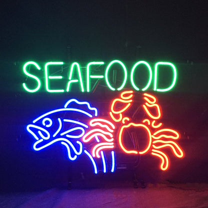 Seafood Fish Crab Neon Signs Light Neon Signs Land