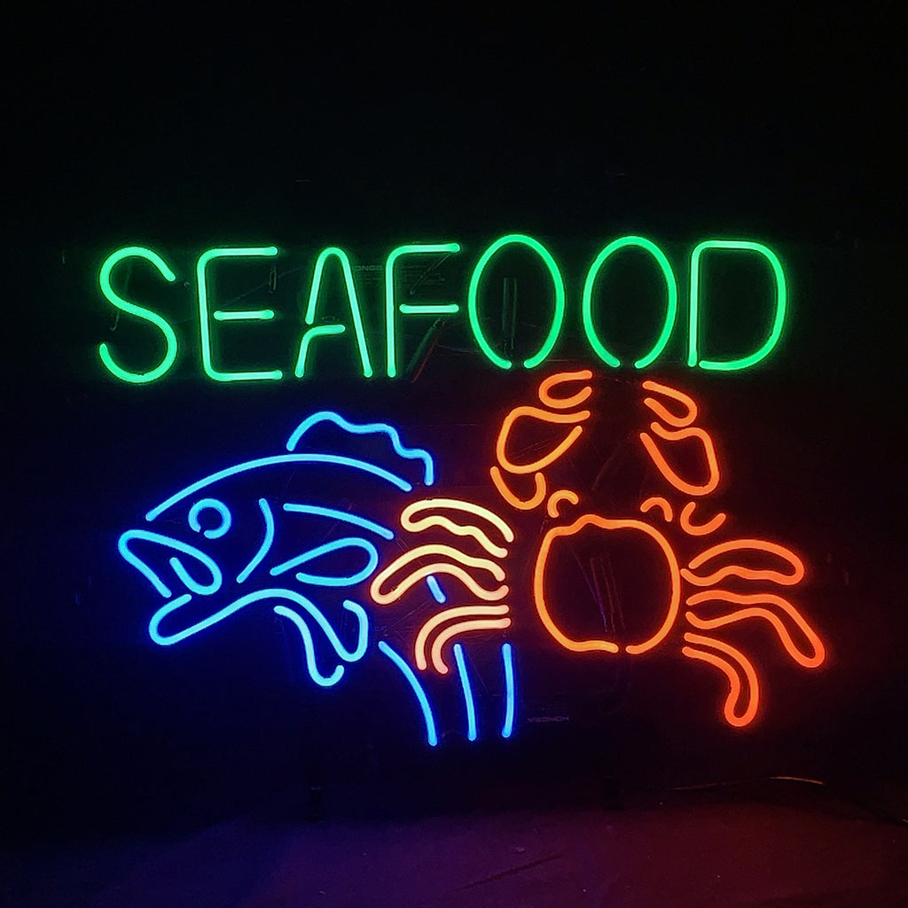 Seafood Fish Crab Neon Signs Light Neon Signs Land