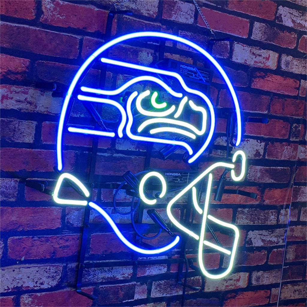 Seattle Seahawks Helmet Neon Signs Light Neon Signs Land