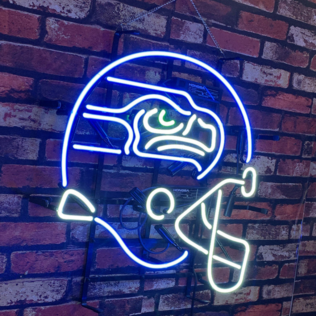 Seattle Seahawks Helmet Neon Signs Light Neon Signs Land