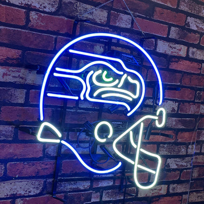 Seattle Seahawks Helmet Neon Signs Light Neon Signs Land