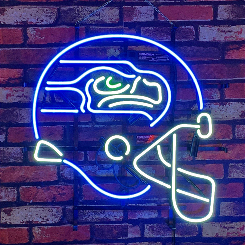 Seattle Seahawks Helmet Neon Signs Light Neon Signs Land