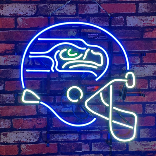 Seattle Seahawks Helmet Neon Signs Light Neon Signs Land