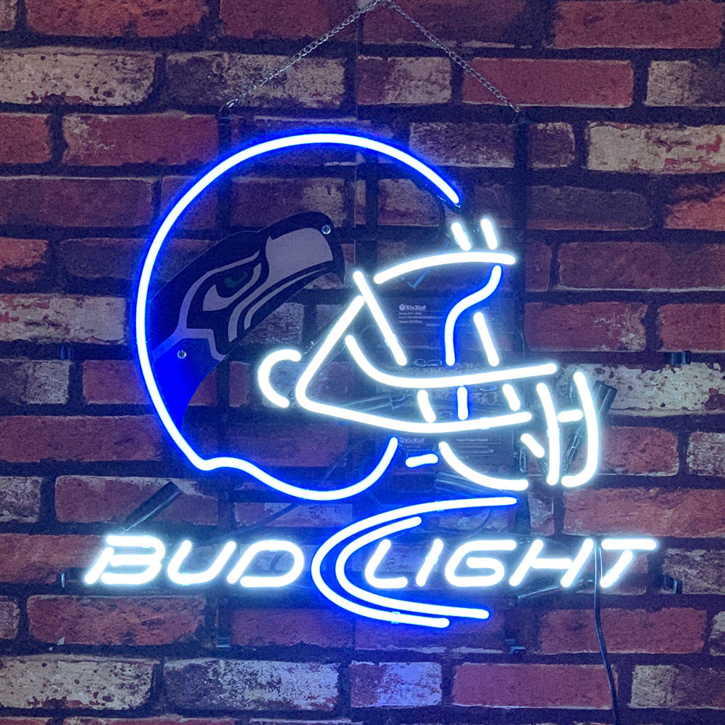 Seattle Seahawks Helmet Bud Light Neon Signs Neon Signs Land