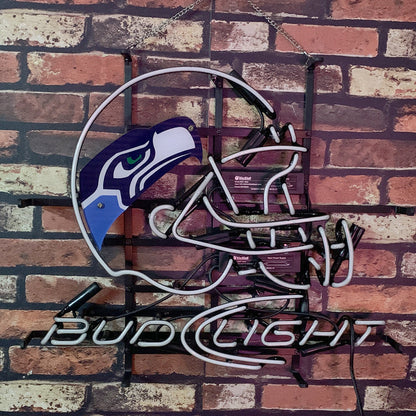 Seattle Seahawks Helmet Bud Light Neon Signs Neon Signs Land