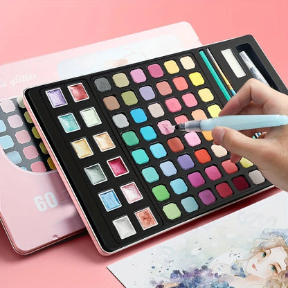 Color Pure Color Watercolor Painting Set Portable Painting Beginner Painting,Art Supplies,School Supplies Creative Freedom Collective