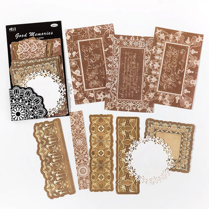 30sheets Lace Material Paper Junk Journal Decor DIY Supplies Scrapbooking Art Collage Aesthetics Stationery Craft Paper