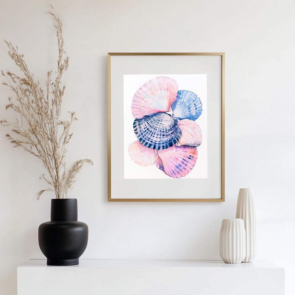 She Sells Seashells Watercolor - Original Painting