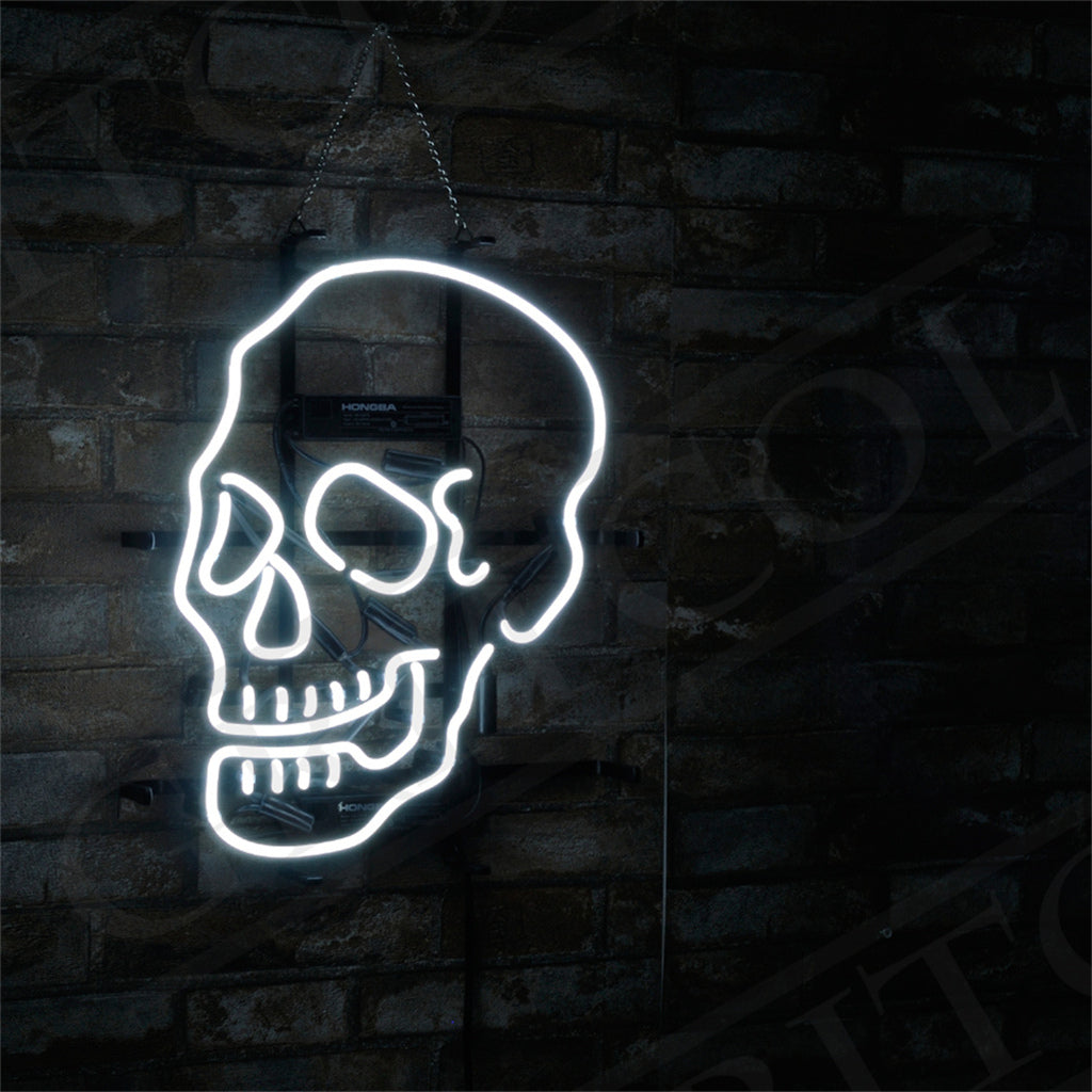Skull Bone Shape Neon Ligh Sign Neon Signs Land