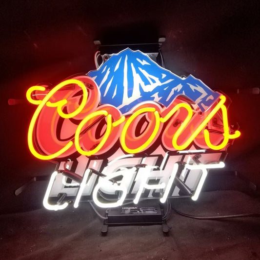 Coors Light with Snow Mountain Logo Neon Signs Neon Signs Land