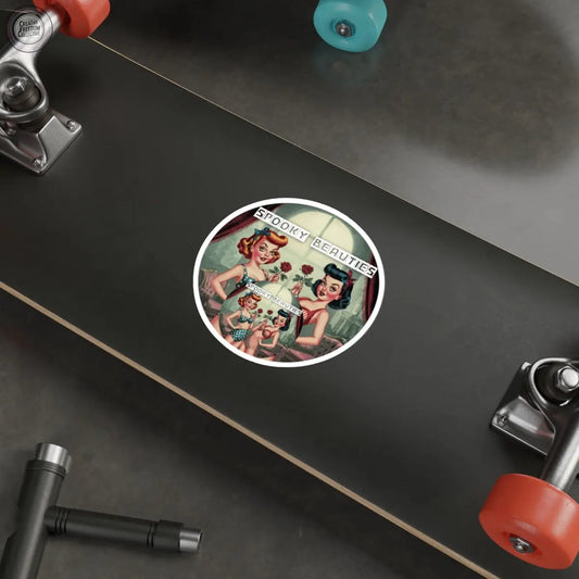 Spooky Beauties Rosy Doll Faces | Retro Die-Cut Stickers Rose Meow