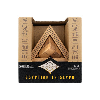 Egyptian Triglyph - Wooden Pyramid Brainteaser - Creative Freedom Collective