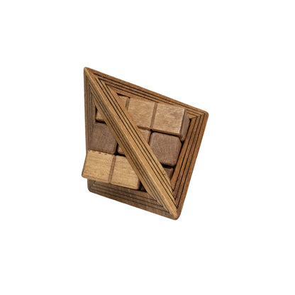 Egyptian Triglyph - Wooden Pyramid Brainteaser - Creative Freedom Collective