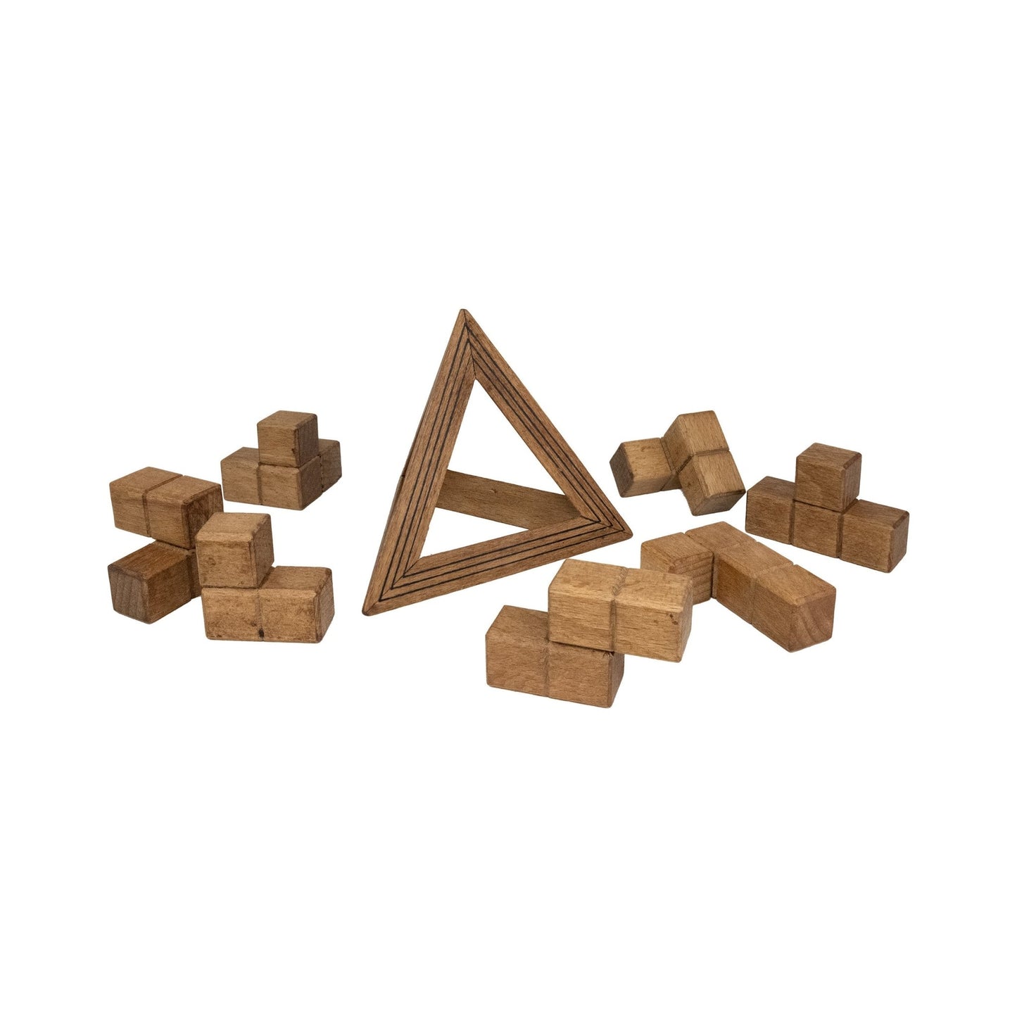 Egyptian Triglyph - Wooden Pyramid Brainteaser - Creative Freedom Collective