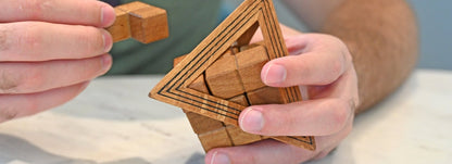 Egyptian Triglyph - Wooden Pyramid Brainteaser - Creative Freedom Collective