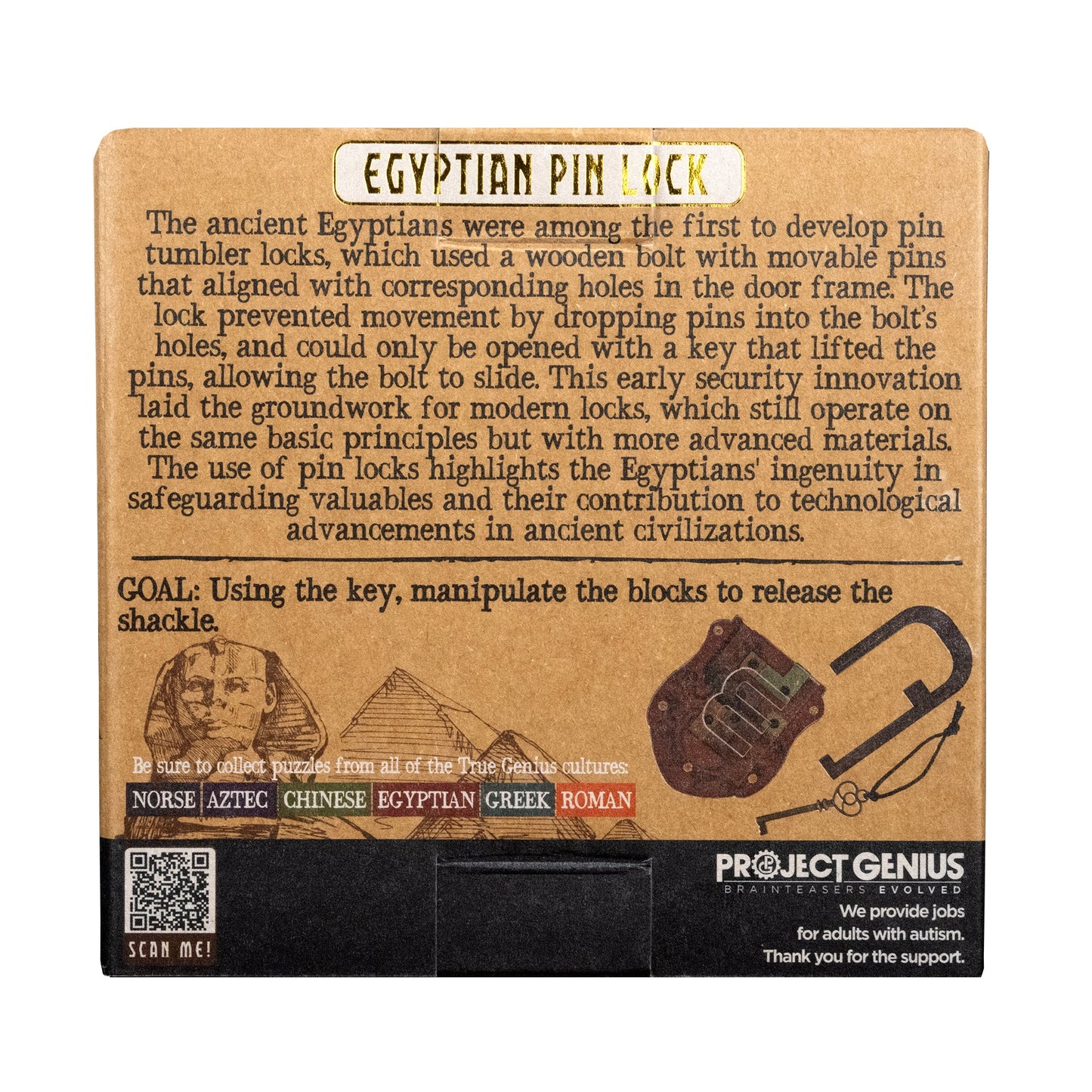 Pin Lock - Unlock the Wisdom of the Pharaohs