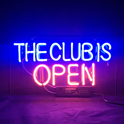 The Club is Open Neon Light Sign Neon Signs Land