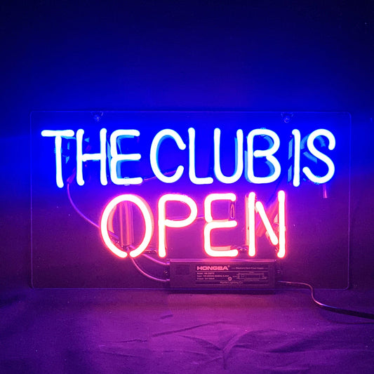The Club is Open Neon Light Sign Neon Signs Land