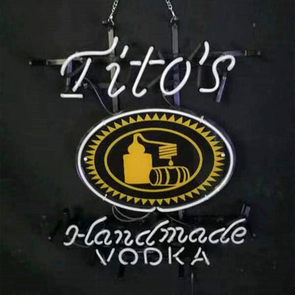 White Tito's Handmade Vodka Neon Signs Light Neon Signs Land