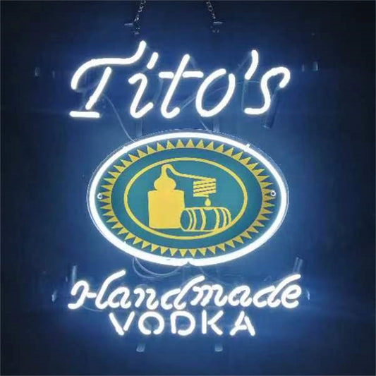 White Tito's Handmade Vodka Neon Signs Light Neon Signs Land