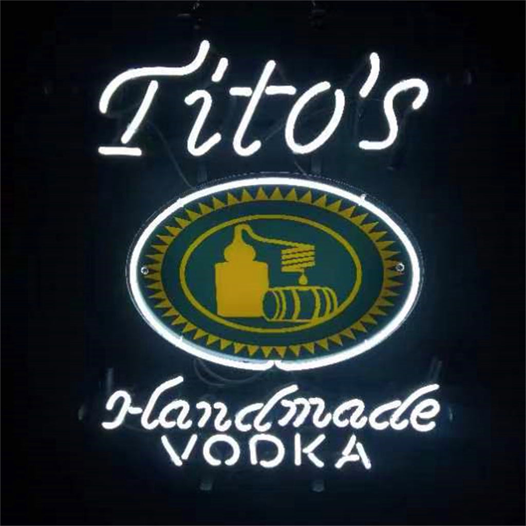 White Tito's Handmade Vodka Neon Signs Light Neon Signs Land