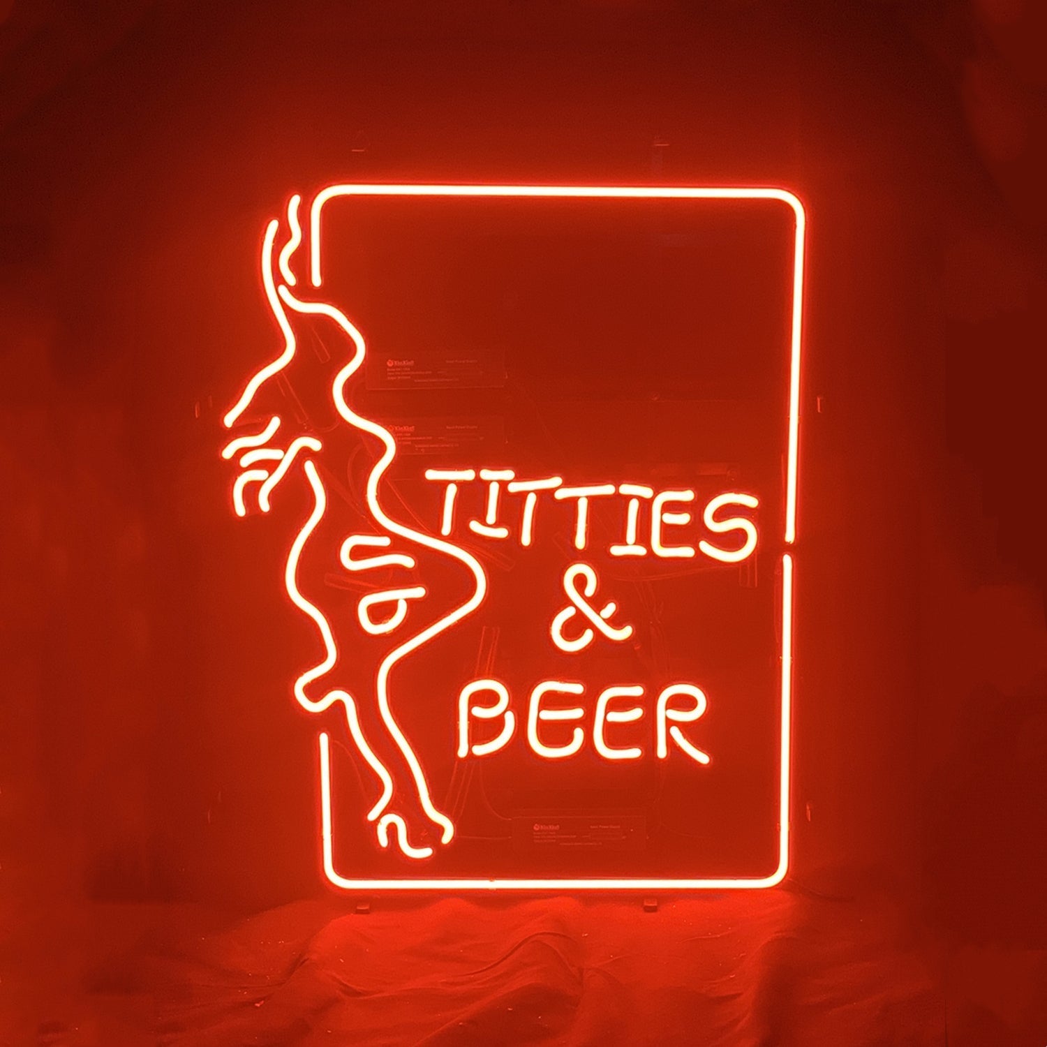Titties Beer wit Girl Neon Sign Light Neon Signs Land