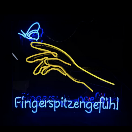 Touch Butterfly Fingerspitzengefuhl Neon Signs Neon Signs Land